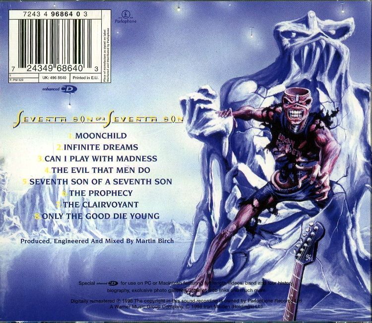 Музыкальный CD диск Iron Maiden - Seventh Son Of A Seventh Son фирменный Основное Фото №2