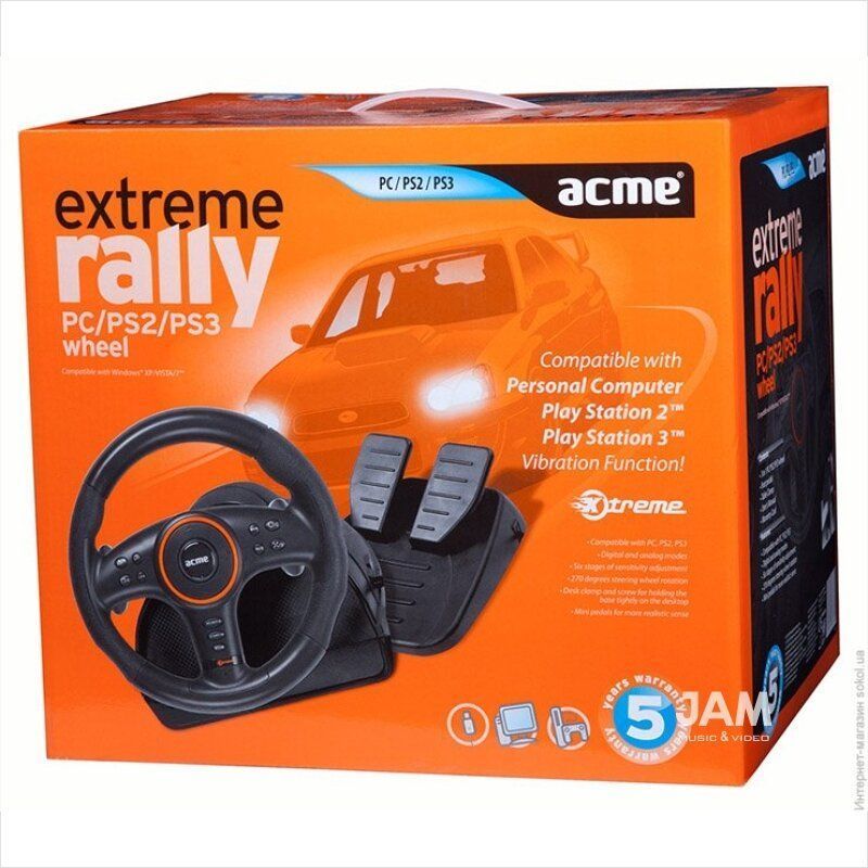 Игровой руль ACME Extreme Rally Wheel USB/PS2/PS3 Основное Фото №3