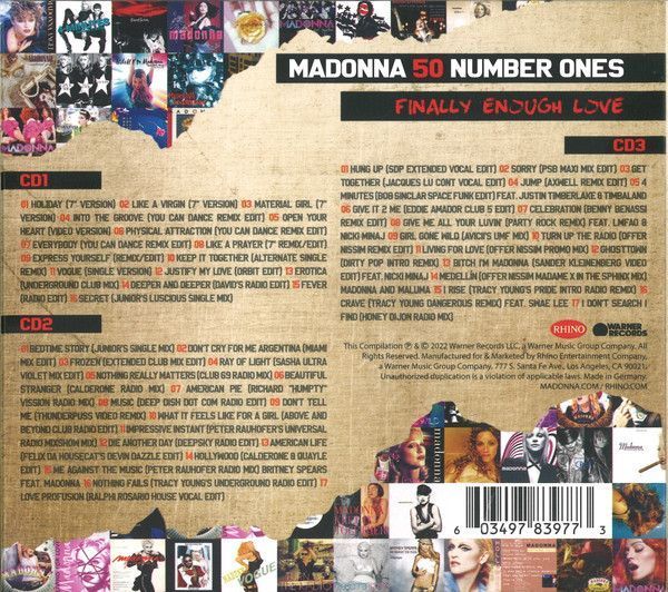 Музичний CD диск Madonna &ndash; Finally Enough Love (50 Number Ones) 3CD фірмовий Основне Фото №3
