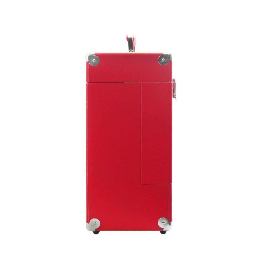 Кейс для виниловых пластинок Retro Musique Wooden Case For 35 Lps - Red Leather Style