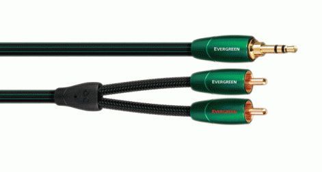 Кабель міжблоковий AUDIOQUEST 2.0m EVERGREEN 3.5mm > RCA Основне Фото №2