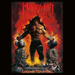 Виниловая пластинка Manowar - Louder Than Hell (2LP), 30th Anniversary, Broken Black & Red Vinyl Основное Фото №1