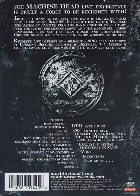 Музичний DVD диск Machine Head - Elegies Основне Фото №2