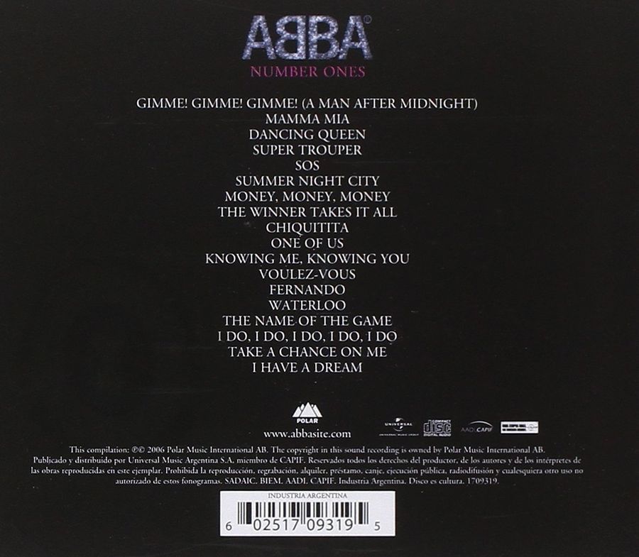 Музичний CD диск ABBA - Number Ones ліцензійний Основне Фото №2