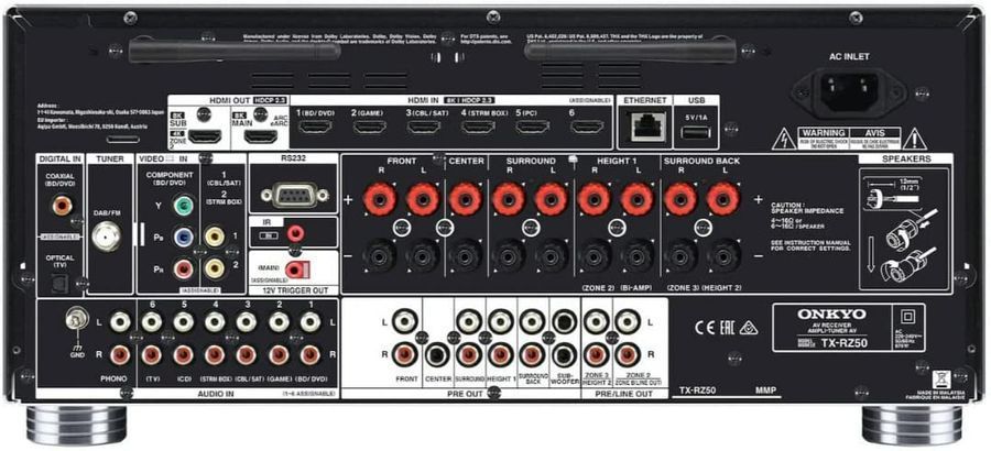 Ресівер Onkyo TX-RZ50 Black Основне Фото №3