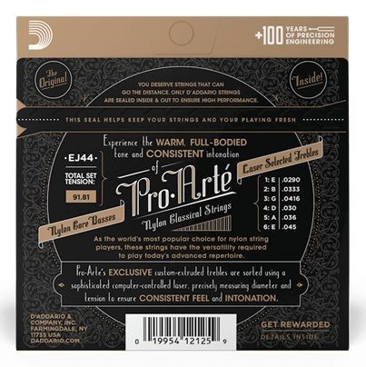 Струни класика D'Addario EJ44 Pro - Arte Extra Hard Tension Основне Фото №2