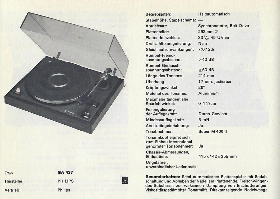 Програвач вінілу Philips 437 Б/В Основне Фото №6