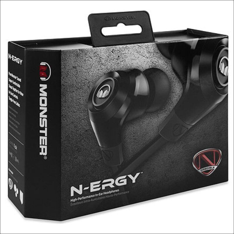 Навушники Monster NCredible NErgy In-Ear Headphones - Midnight Black Основне Фото №3