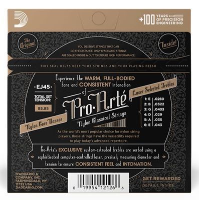 Струны классика D`Addario Pro-Arte EJ 45 normal tension Основное Фото №2