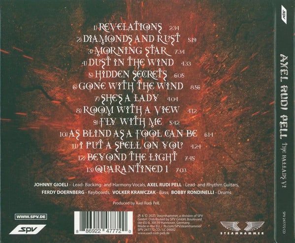 Музичний CD диск Axel Rudi Pell &ndash; The Ballads VI (digipack) фірмовий Основне Фото №2