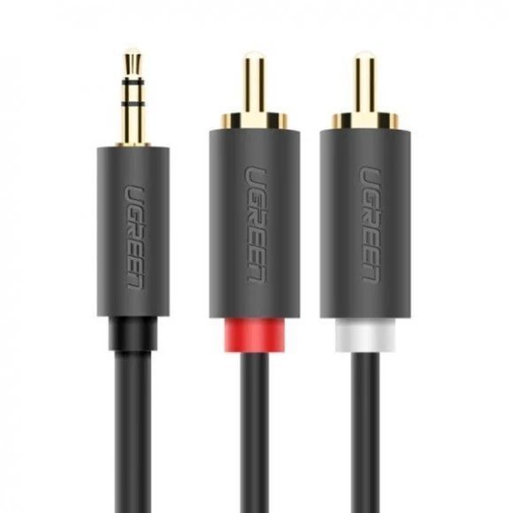 Кабель міжблочний Ugreen AV102 3.5 mm to 2RCA 1 m Основне Фото №2