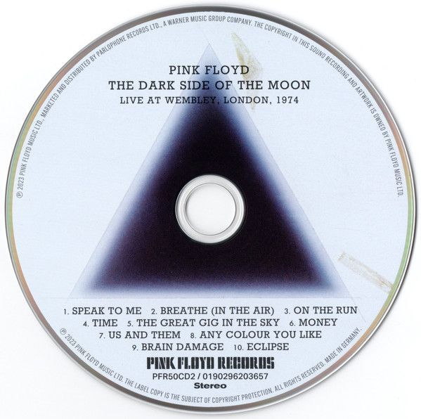 Музыкальный CD диск Pink Floyd - The Dark Side Of The Moon Live At Wembley 1974 (Remaster 2023) фирменный Основное Фото №4