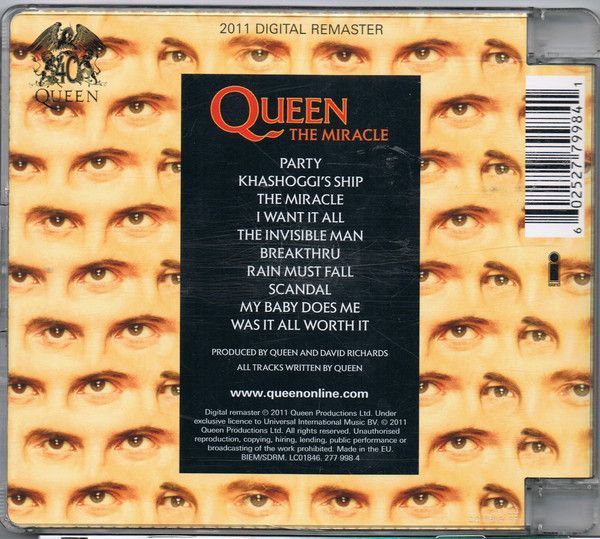 Музыкальный CD диск Queen - The Miracle (Rem - 2011) фирменный Основное Фото №2