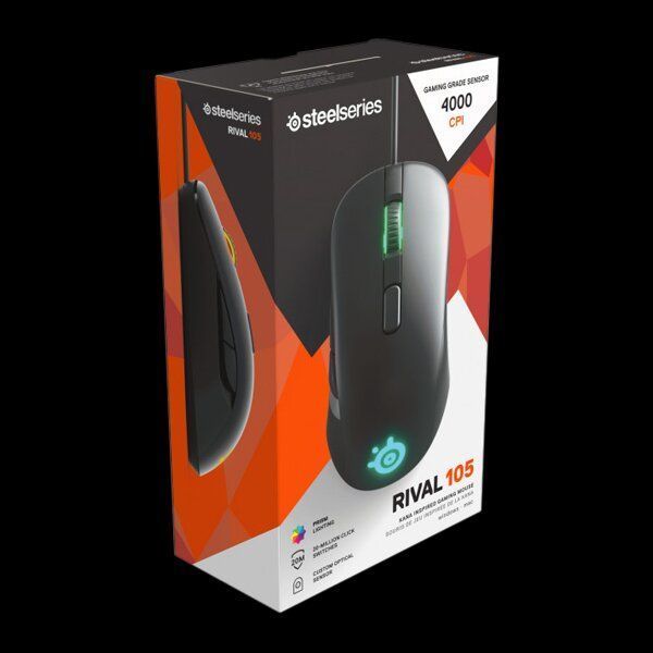 Ігрова миша STEELSERIES Rival 105, black (62415) Основне Фото №2