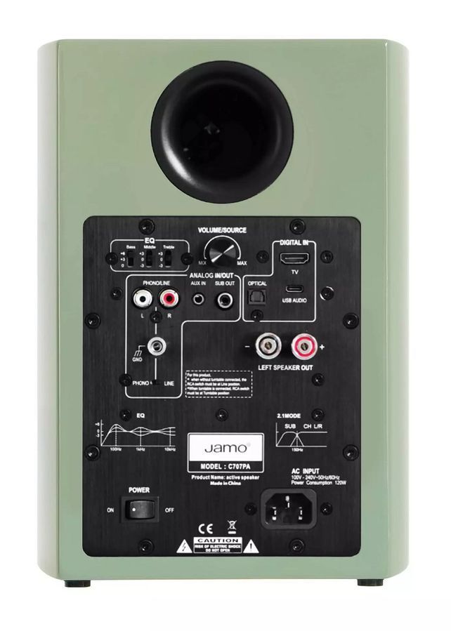 Активна акустика Jamo C707PA MKII High Gloss Khaki Green Основне Фото №3