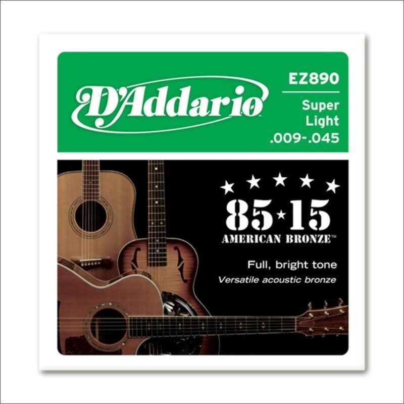 Струни акустика D'Addario Bronze 09-45 Super Light Основне Фото №2