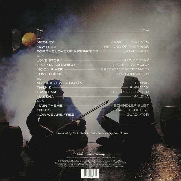 Вінілова платівка 2Cellos - Score (2LP) 180 Gram/Gatefold/Insert/Pvc Sleeve Основне Фото №2