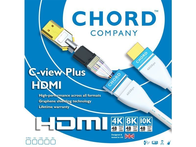 Кабель HDMI Chord C-view Plus HDMI 8k (48Gbps) 3m Основне Фото №3