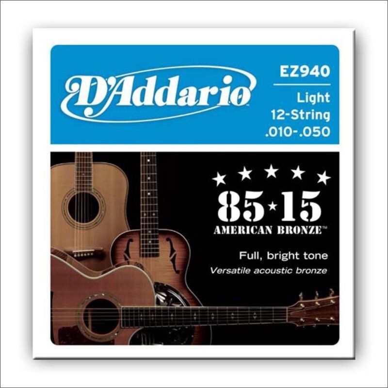 Струны акустика D`Addario Bronze 10-50 Medium 12 струн Основное Фото №2